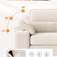 Beige Loveseat With Removable Cover For Living Room-2