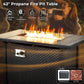 11 Piece Outdoor Patio Furniture Set With Fire Pit Table Dark Grey Wicker Sectional And Swivel Chairs
