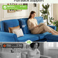 Velvet 83 Inch Sectional Sofa With Movable Ottoman