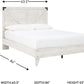 Queen Cross buck Platform Bed White wash Durable Frame