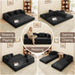 78.8 Inch Convertible Sofa Bed Removable Armrests