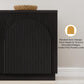55Inch Black Fluted Mid Century Sideboard Buffet Cabinet-2