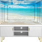 White Solid Wood TV Stand 60Inch Entertainment Center