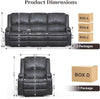 Grey 3 Seater Recliner Sofa Set With Removable Console For Living Room Comfort And Style