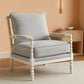 Spindle Accent Chair Smoke Grey Textured Upholstery