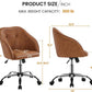 Brown Faux Leather Desk Chair With Adjustable Tilt