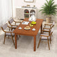Wooden Velvet Upholstered Dining Chairs Rubberwood