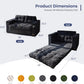Black Convertible Sofa Bed Includes Pullout Sleeper