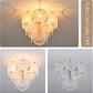 Gold 4 Light Crystal Glass Flush Mount Ceiling Light