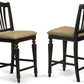 Chelsea Counter Dining Chairs Set Of 2 Black Faux Leather