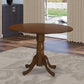 Contemporary Espresso Pedestal Round Dining Table 42X42