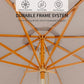 Nine To Ten Foot Bamboo Patio Outdoor Umbrella UPF50 Tilt