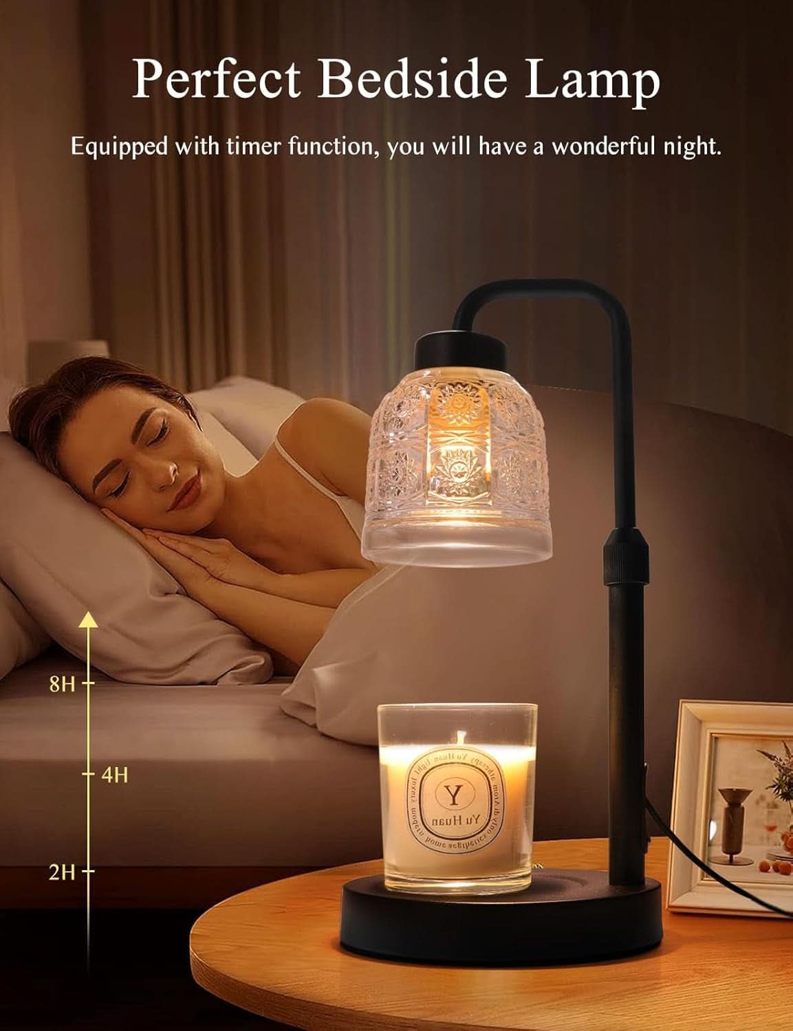 Candle Warmer Lamp Featuring Timer And Dimmability