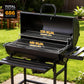 Barrel Charcoal Grill With Telescoping Front Shelf