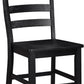 Black Dining Chairs Set Of 2 With Solid Wood Legs And Footrest