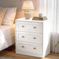 White Contemporary Solid Wooden Three Drawer Dresser