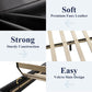 Queen Bed Frame Black Adjustable Headboard Faux Leather