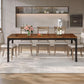 78 Inch Narrow Dining Table For 6 To 8 People Rustic Wood