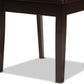 Caron Dark Brown Wood Dining Chairs Set Two Piece Collection
