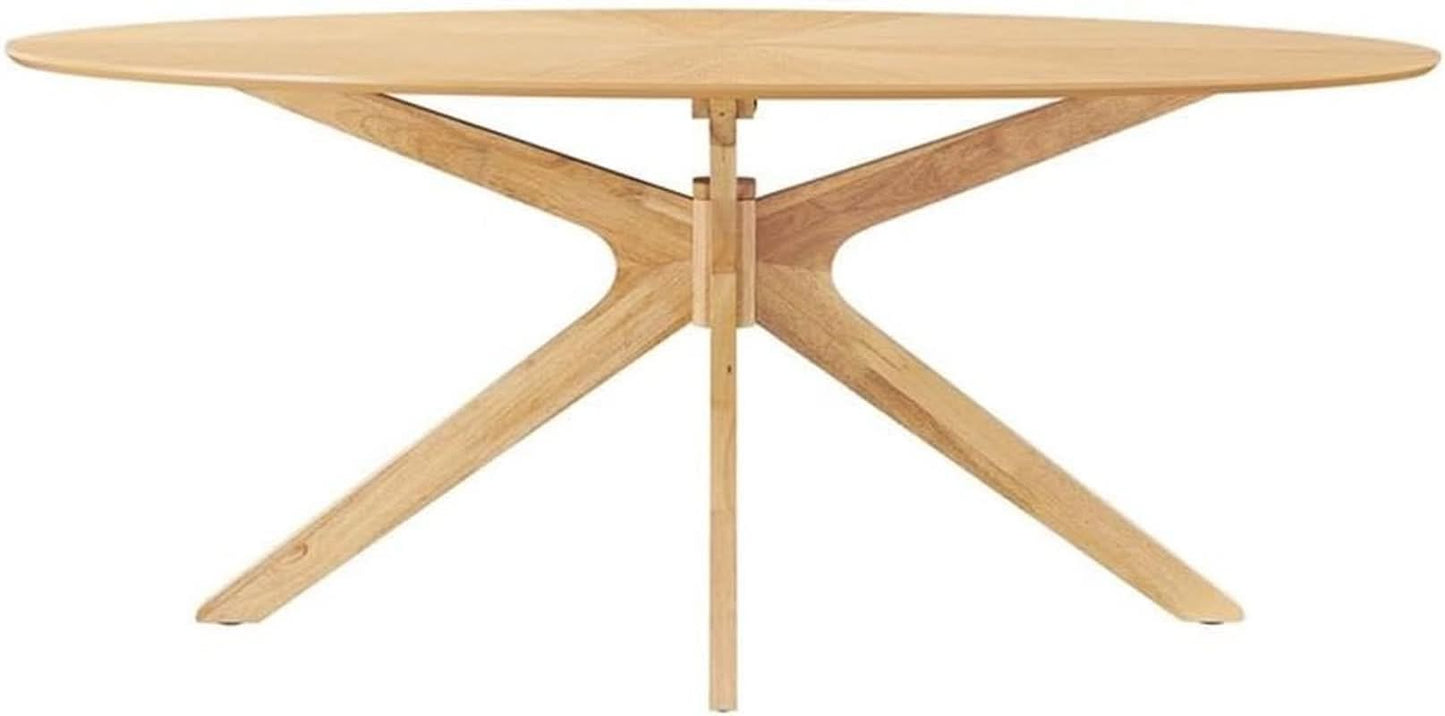 Crossroads 71 Inch Oak Oval Dining Table Mid Century