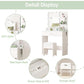 White Vanity Set With Lighted Mirror And Built In Power