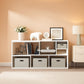 7 Cube Storage Book case With Reversible Shelves Bright White