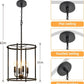 Industrial Black Chandelier Adjustable Height Ceiling Light
