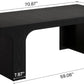 70 Inch Black Contoured Executive Desk Home Office Pro-1