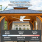 Rechargeable Outdoor Gazebo Ceiling Fan Light 31.5in