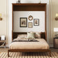 Queen Murphy Wall Bed Walnut Finish CabinetrySystem Unit