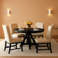 Extendable Round Dining Table Set 5 Piece Modern Farmhouse Style