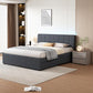 Queen Size Upholstered Platform Bed Featuring Trundle