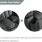 Grey Extra Wide Loveseat Recliner Sofa For Two Cup Holders-4