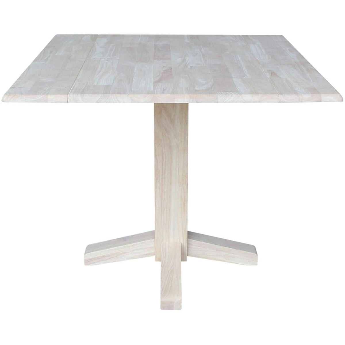 Square Dual Drop Leaf Dining Table With Butcher Block Top