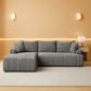 Grey Modular Cloud Sectional Sofa Detachable Pillows