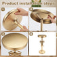 Radiant Gold Martini Cocktail Table 9x19 Inches Bow Pedestal