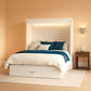 Queen Murphy Bed Chest With BuiltIn USB Charger White