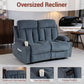 Blue Ultra Plush Reclining Loveseat With Cupholders