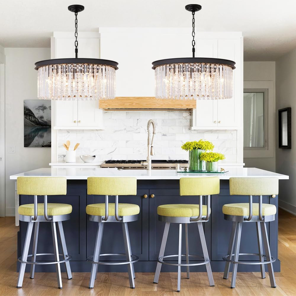 Elegant Black Chandelier TwentyInch Pendant Ceiling Light-2