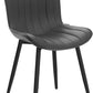 Black Upholstered Dining Chairs Set Of Two Modern Kitchen