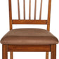 Berringer 18 Inch Rustic Dining Chair Set With Cushions Brown
