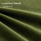 Luxurious Olive Green Velvet Small Ottoman Footstool