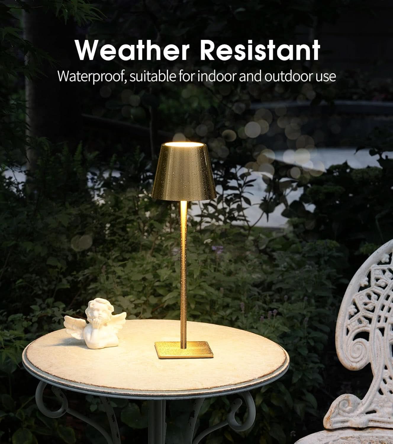 Rechargeable Cordless Table Lamp With Color Temperatures