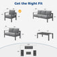 Modern Aluminum Outdoor Patio Furniture Set with Cushions-2