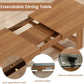 Brown Extendable Dining Table Accommodates Large Parties