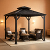 12x12 Hardtop Gazebo Featuring Aluminum Frame Netting