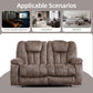 Light Brown ExtraWide Two Seat Manual Recliner Loveseat