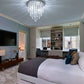Miniature Crystal Chandelier Flush Mount Ceiling Light