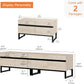 Light Oak Contemporary Entertainment TV Stand 75 Inch