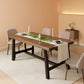 Industrial Dining Table 63 Inches Long Espresso Brown
